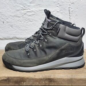 The North‎ Face Berkeley Leather Hiking Ankle Boots Mens US 12 Gray Waterproof